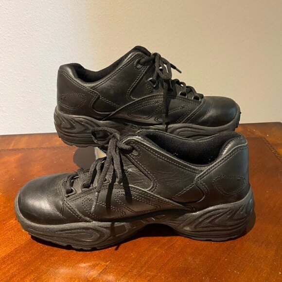 WOMEN'S REEBOK BLACK ATHLETIC LEATHER OXFORD SOFT TOE SHOE USPS CERTIFIED SIZE 8 - Picture 5 of 11